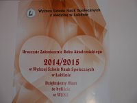 Zakończenie roku akademickiego 2014 2015